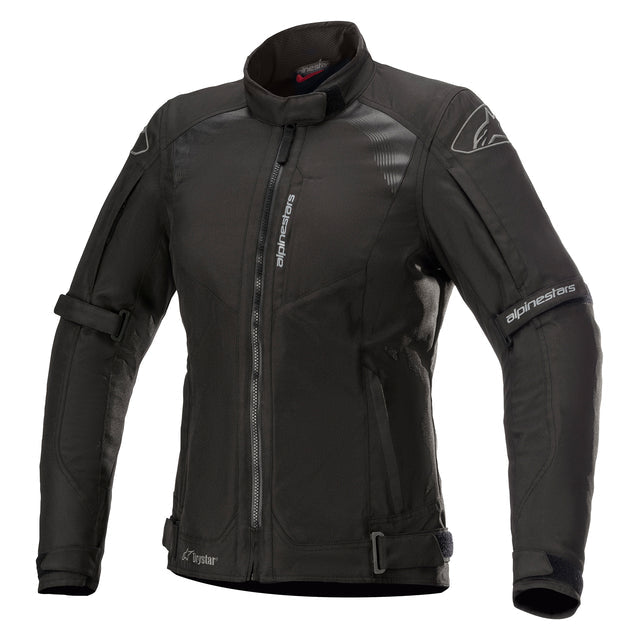 Alpinestars Stella Headlands Drystar Jacket Black / Black FREE 1 YEAR Returns, FREE UK Delivery | ThrottleChimp