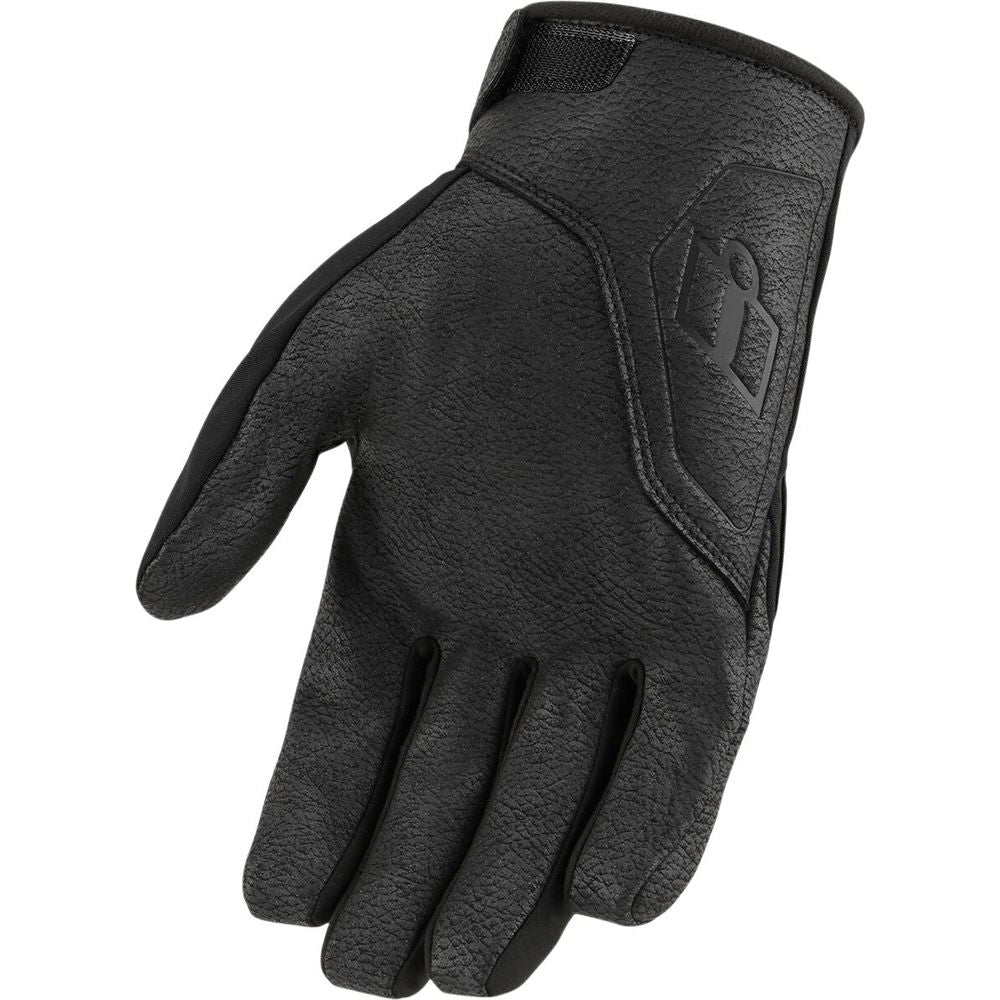 Icon PDX3 Leather / Textile Gloves Black