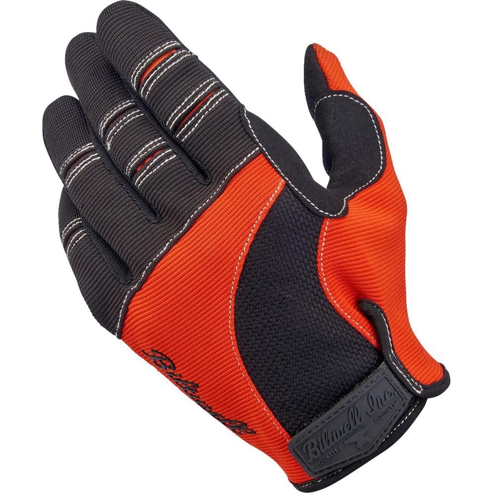 Biltwell Moto Short Cuff Textile Gloves Orange / Black