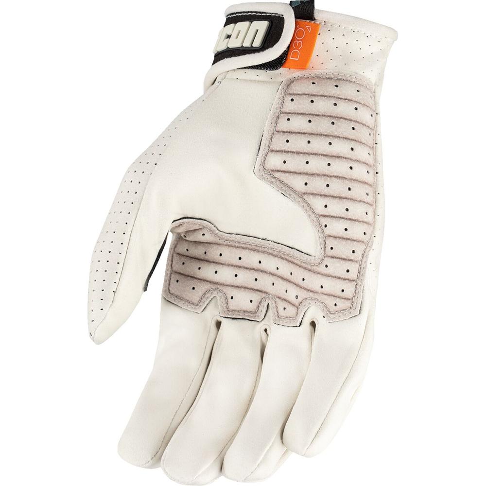 Icon Airform Slabtown Leather Gloves White