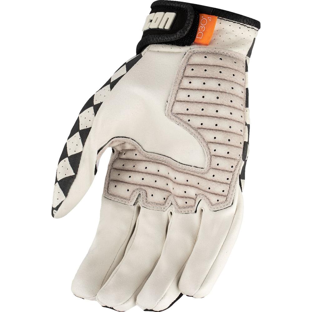 Icon Airform Slabtown Leather Gloves Black / White