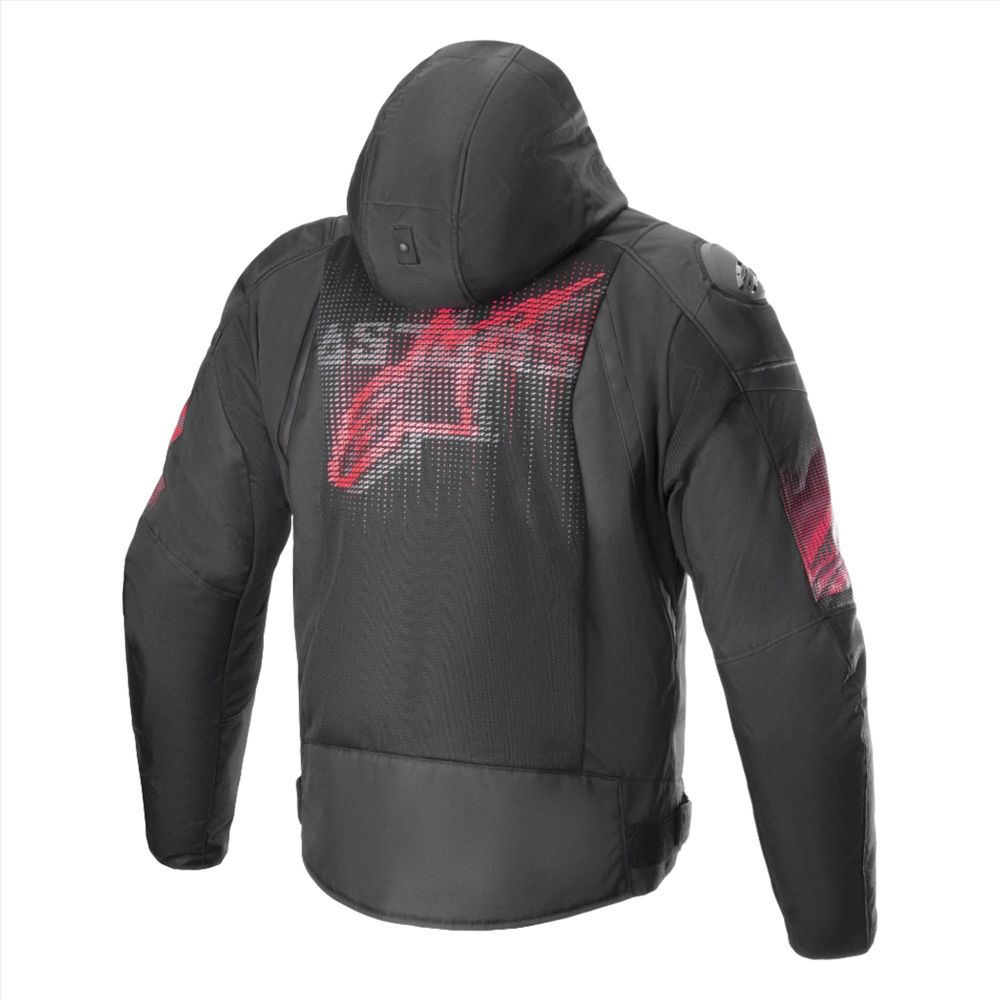 Alpinestars Zaca Air Venom Waterproof Jacket Black / Bright Red (Image 2) - ThrottleChimp