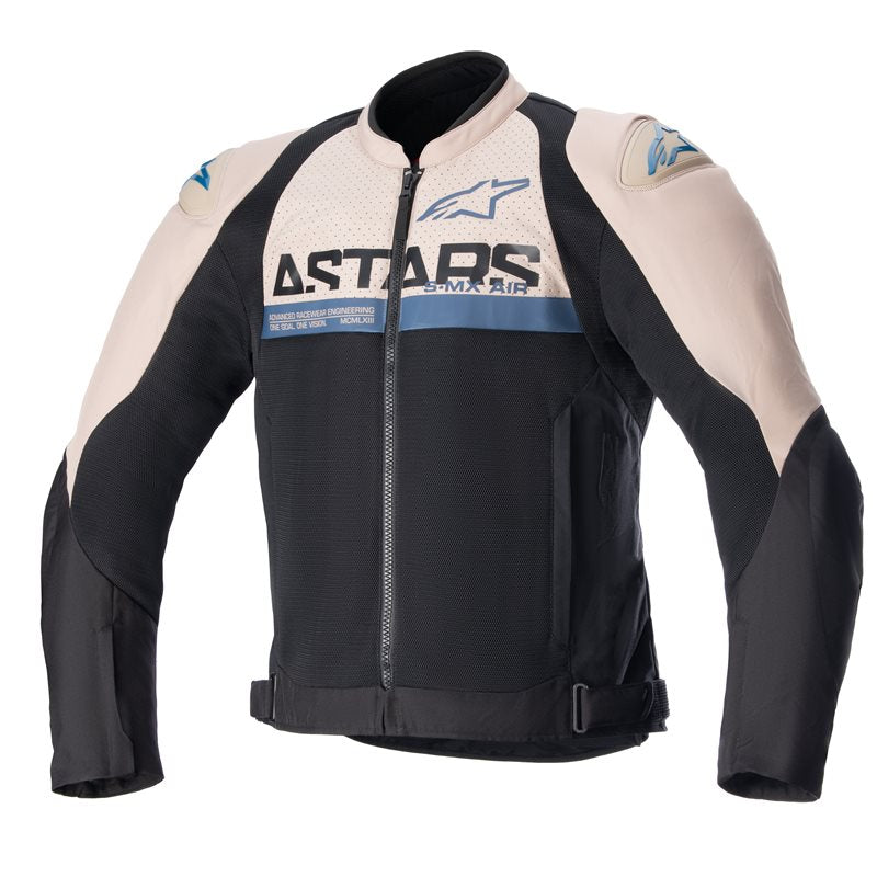 Alpinestars SMX Air Jacket Light Brown / Black / Sodalite Blue FREE 1 YEAR Returns, FREE UK Delivery | ThrottleChimp