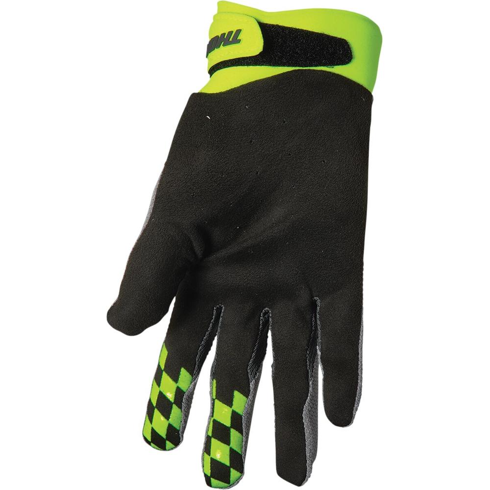 Thor Draft Textile Gloves Grey / Fluo Green FREE 1 YEAR Returns, FREE UK Delivery | ThrottleChimp