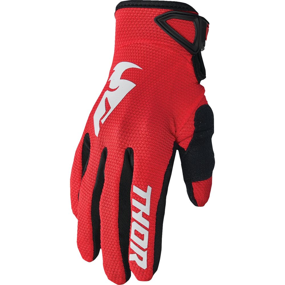 Thor Sector Textile Gloves Red / White FREE 1 YEAR Returns, FREE UK Delivery | ThrottleChimp