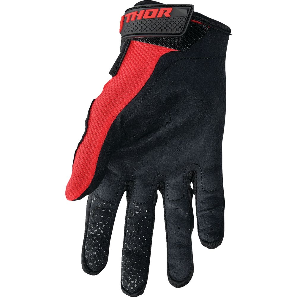 Thor Sector Textile Gloves Red / White FREE 1 YEAR Returns, FREE UK Delivery | ThrottleChimp