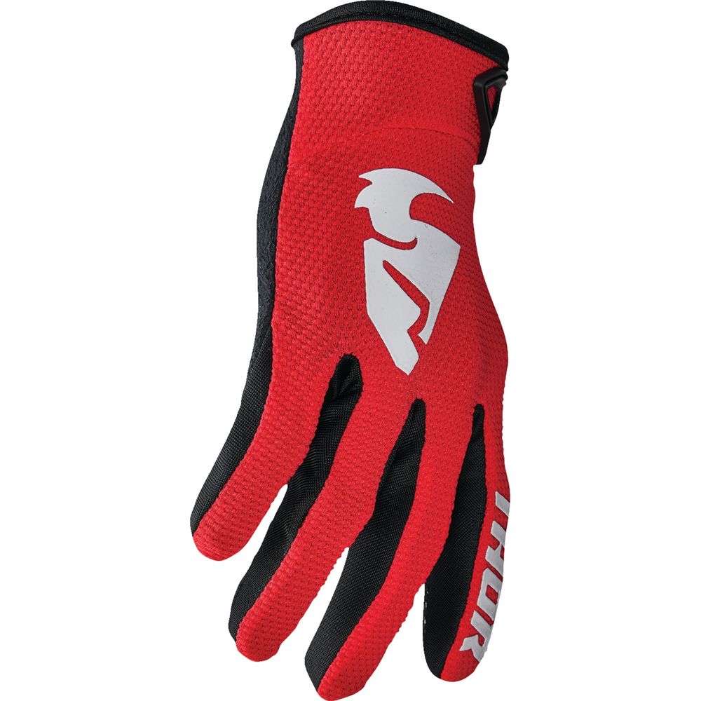 Thor Sector Textile Gloves Red / White FREE 1 YEAR Returns, FREE UK Delivery | ThrottleChimp