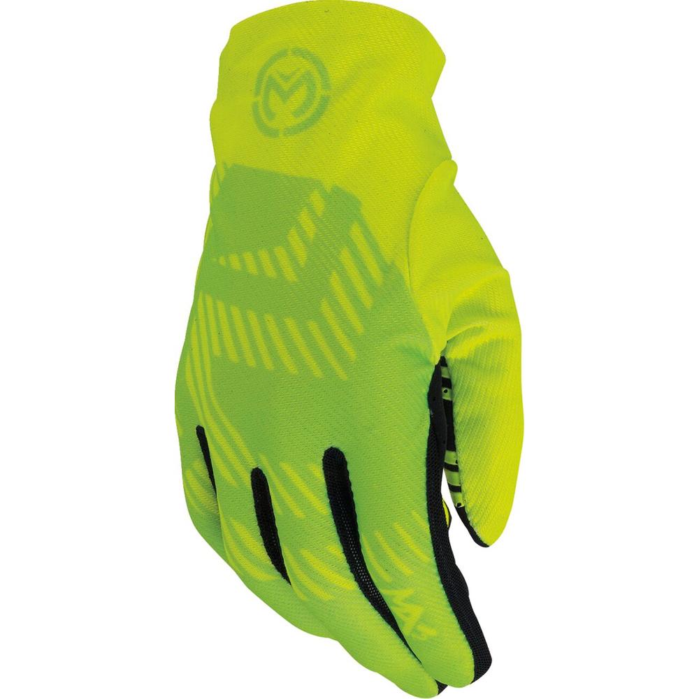 Moose Racing MX2 Textile Gloves Hi-Viz Green