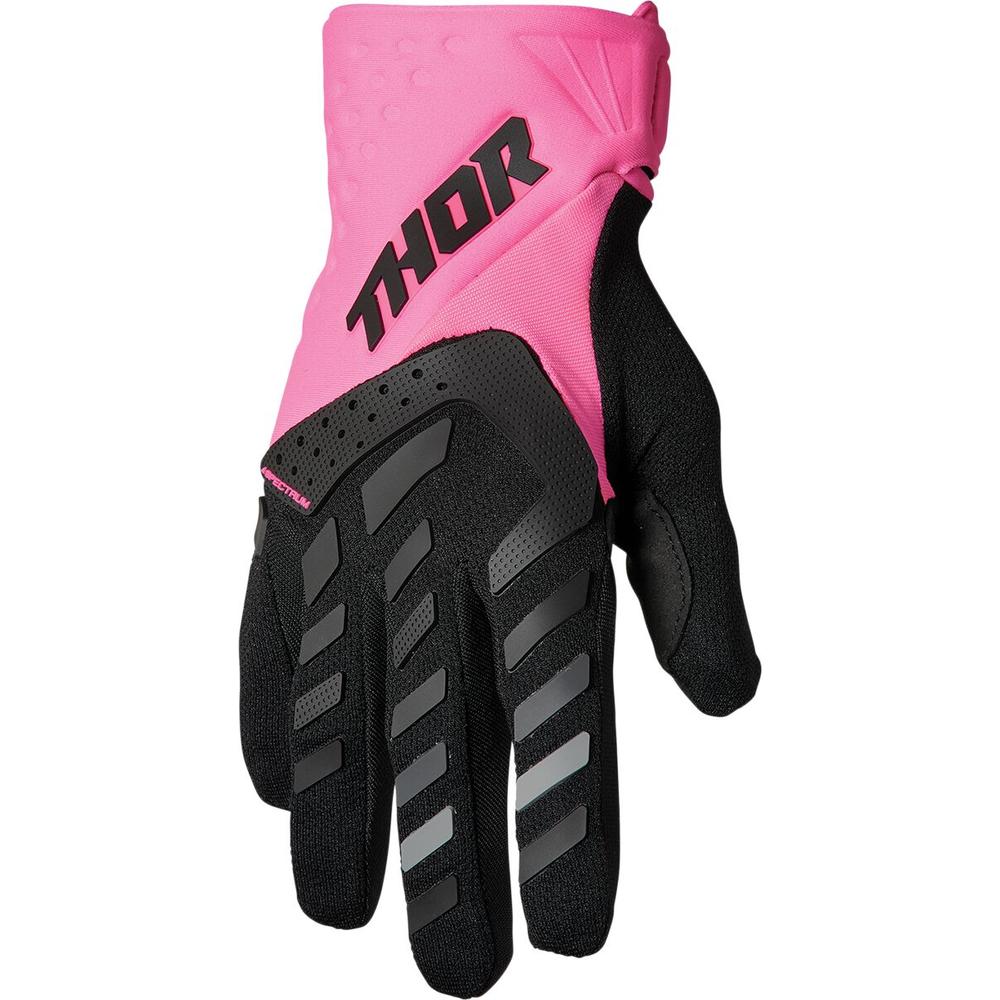 Thor Spectrum Ladies Textile Gloves Black / Pink FREE 1 YEAR Returns, FREE UK Delivery | ThrottleChimp