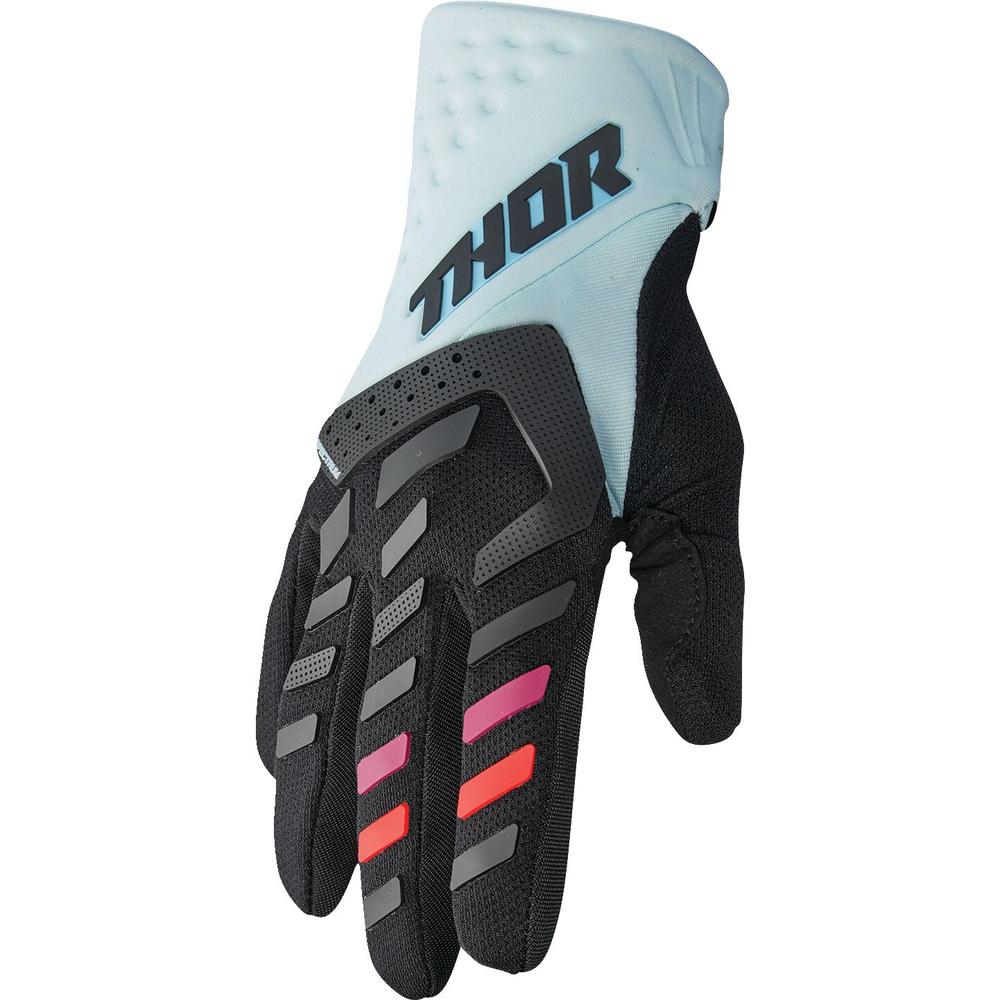 Thor Spectrum Ladies Gloves Black / Mint FREE 1 YEAR Returns, FREE UK Delivery | ThrottleChimp