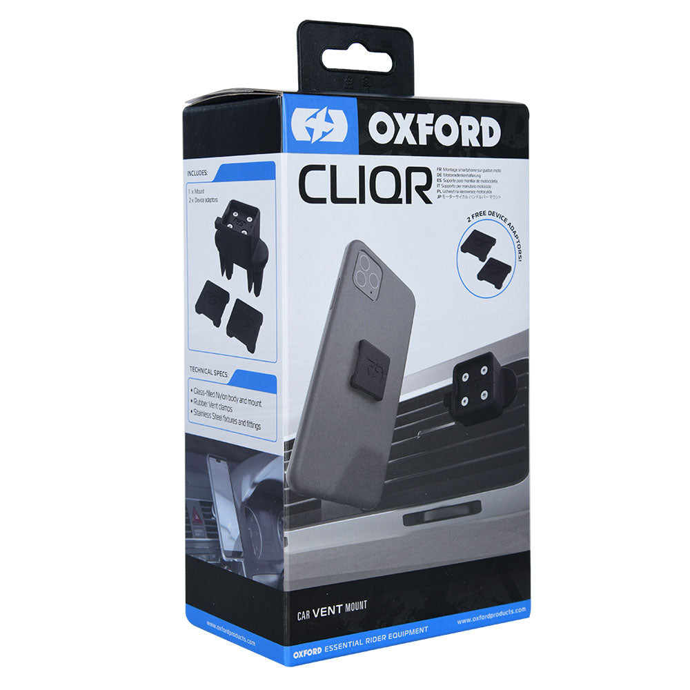 Oxford CLIQR Car Vent Mount System Black (Image 2) - ThrottleChimp