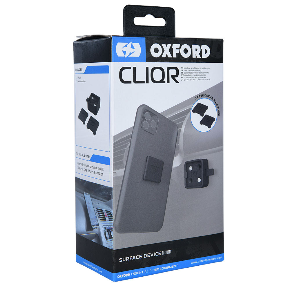 Oxford CLIQR Surface Device Mount System Black (Image 2) - ThrottleChimp