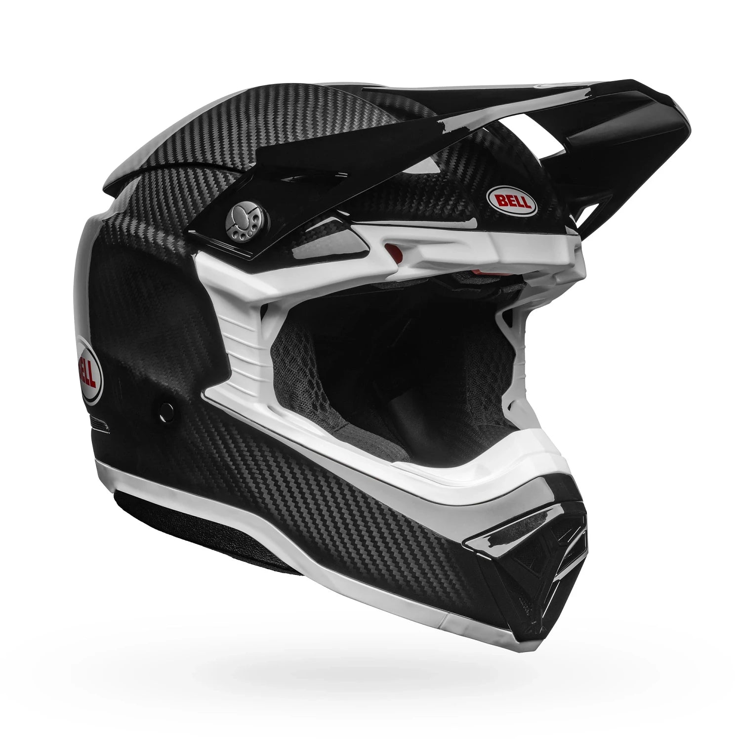 Bell Moto-10 Spherical Solid ECE 22.06 MX Helmet Black / White FREE 1 YEAR Returns, FREE UK Delivery | ThrottleChimp