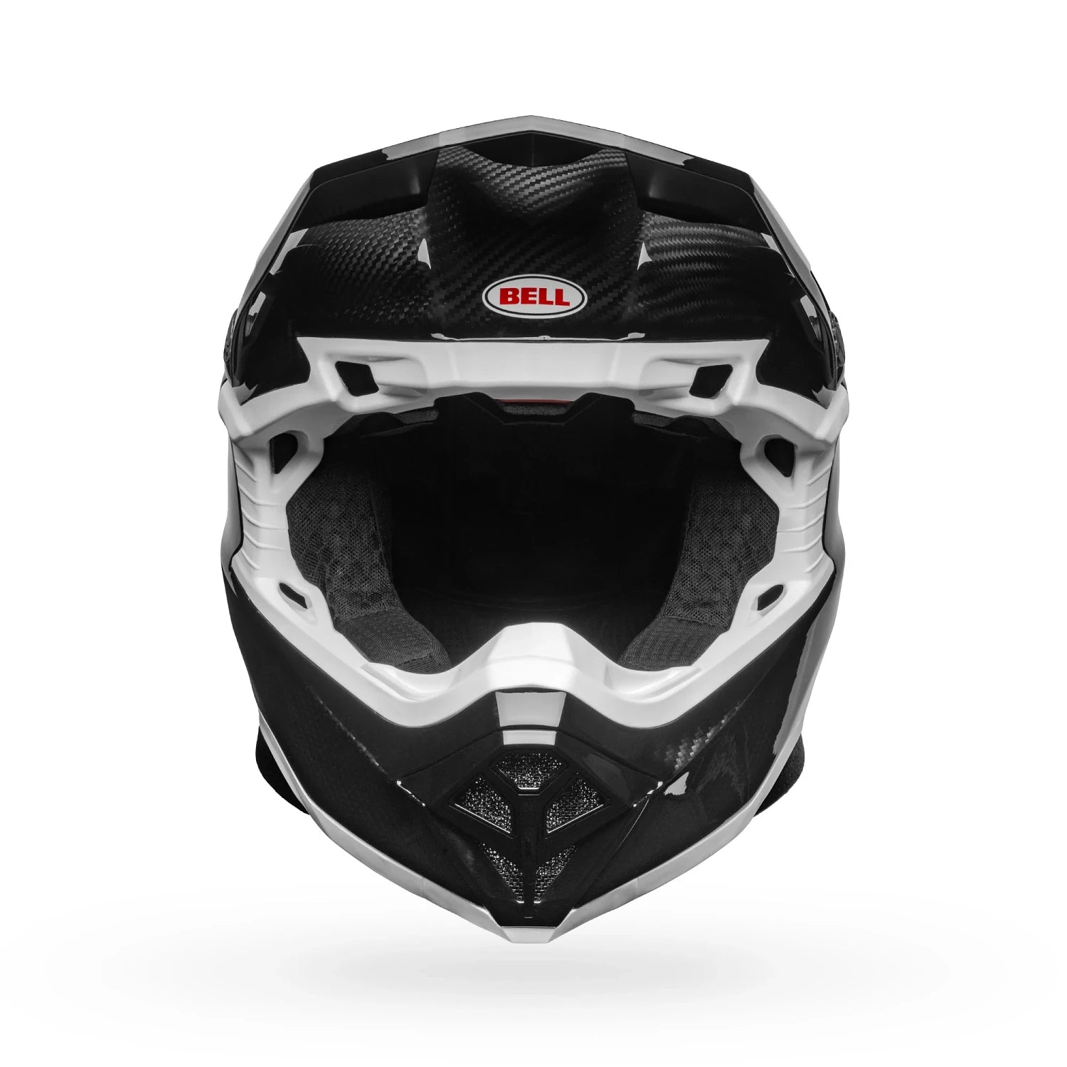 Bell Moto-10 Spherical Solid ECE 22.06 MX Helmet Black / White FREE 1 YEAR Returns, FREE UK Delivery | ThrottleChimp