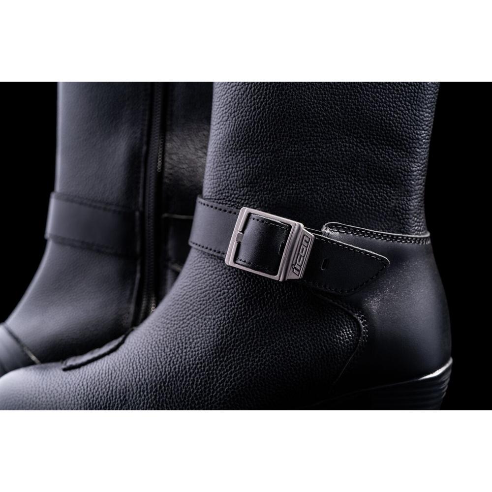 Icon Tuscadero Ladies CE Boots Black FREE 1 YEAR Returns, FREE UK Delivery | ThrottleChimp