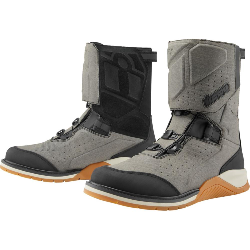 Icon Alcan Waterproof Boots Grey FREE 1 YEAR Returns, FREE UK Delivery | ThrottleChimp