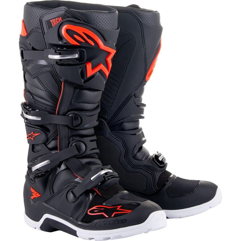 Alpinestars Tech 7 Enduro Boots Black / Fluo Red