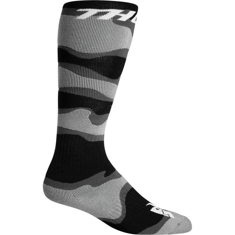 Thor MX Youth Socks Camo Grey / Black / White FREE 1 YEAR Returns, FREE UK Delivery | ThrottleChimp