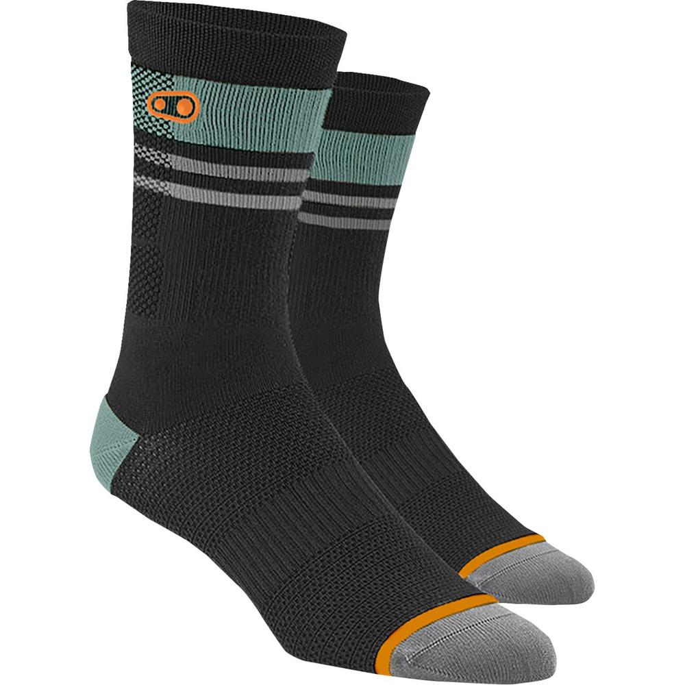 Crankbrothers Icon MTB Socks Black / Green / Orange FREE 1 YEAR Returns, FREE UK Delivery | ThrottleChimp