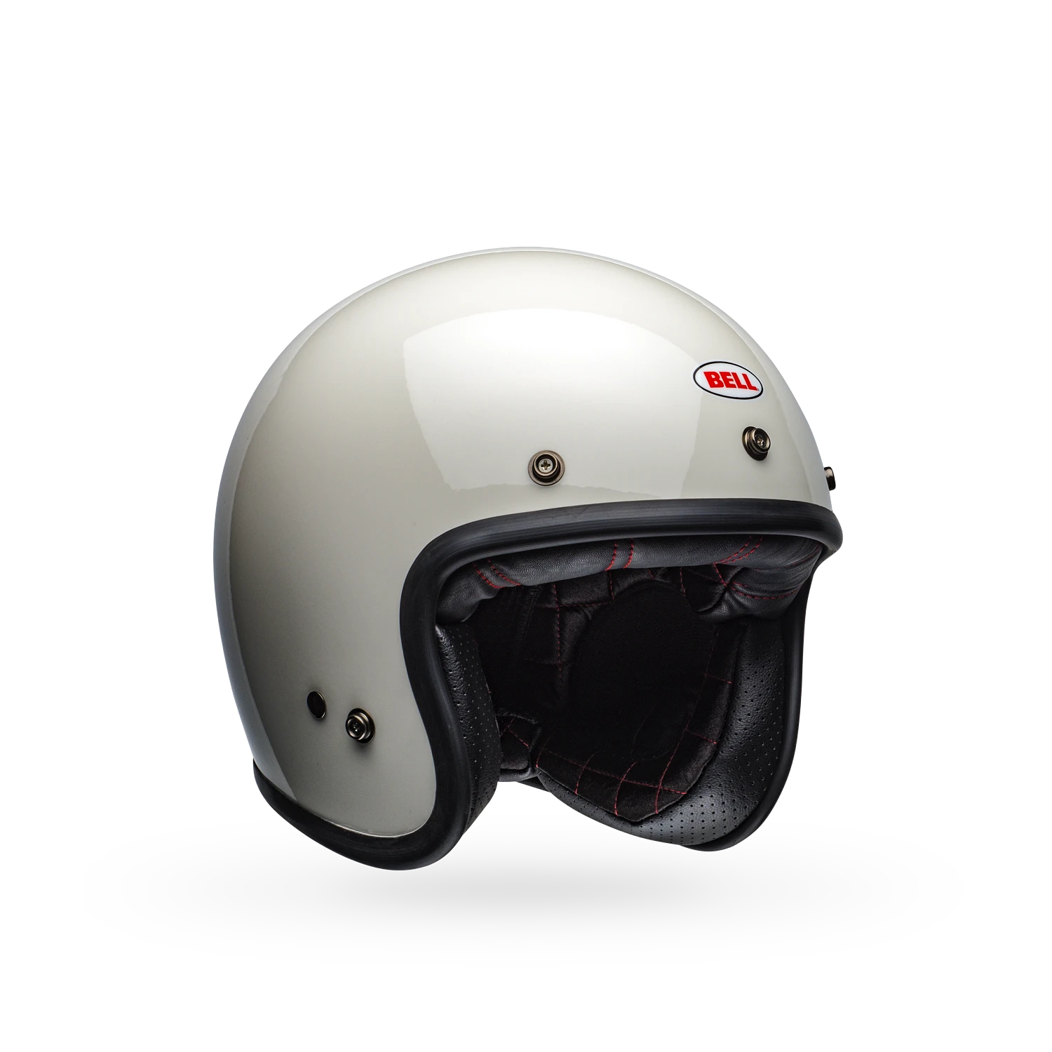 Bell Custom 500 Solid ECE 22.06 Open Face Helmet Vintage White FREE 1 YEAR Returns, FREE UK Delivery | ThrottleChimp