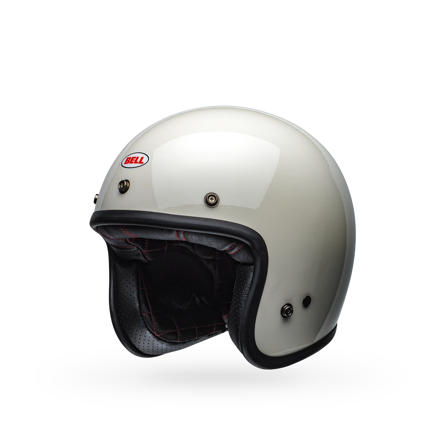 Bell Custom 500 Solid ECE 22.06 Open Face Helmet Vintage White FREE 1 YEAR Returns, FREE UK Delivery | ThrottleChimp