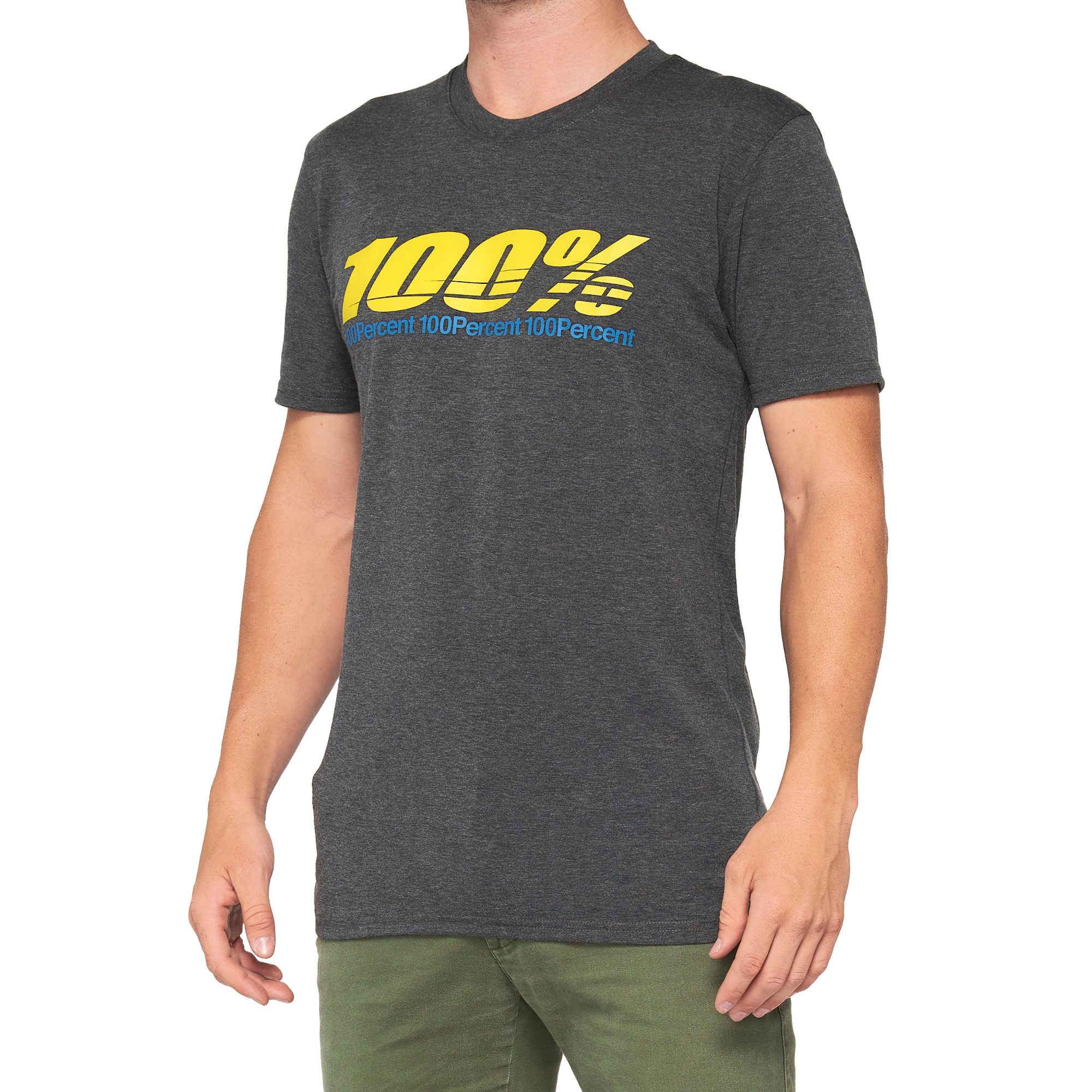 100% Argus Tech T-Shirt Charcoal Heather FREE 1 YEAR Returns, FREE UK Delivery | ThrottleChimp