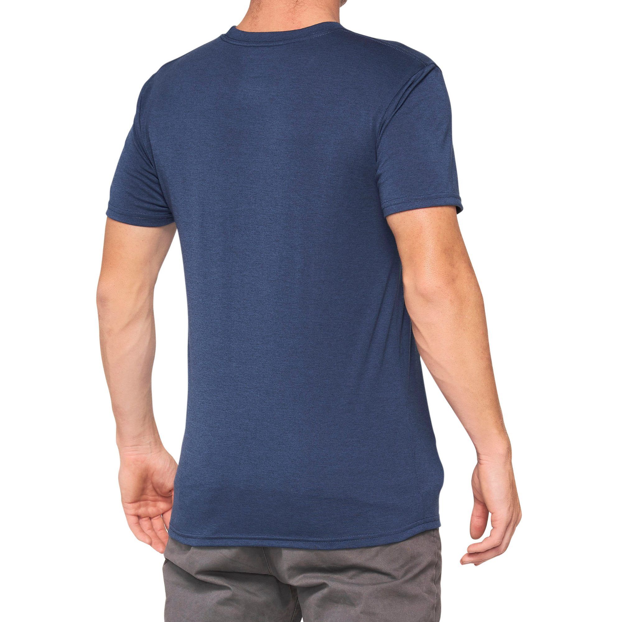 100% Cropped Tech T-Shirt Navy FREE 1 YEAR Returns, FREE UK Delivery | ThrottleChimp