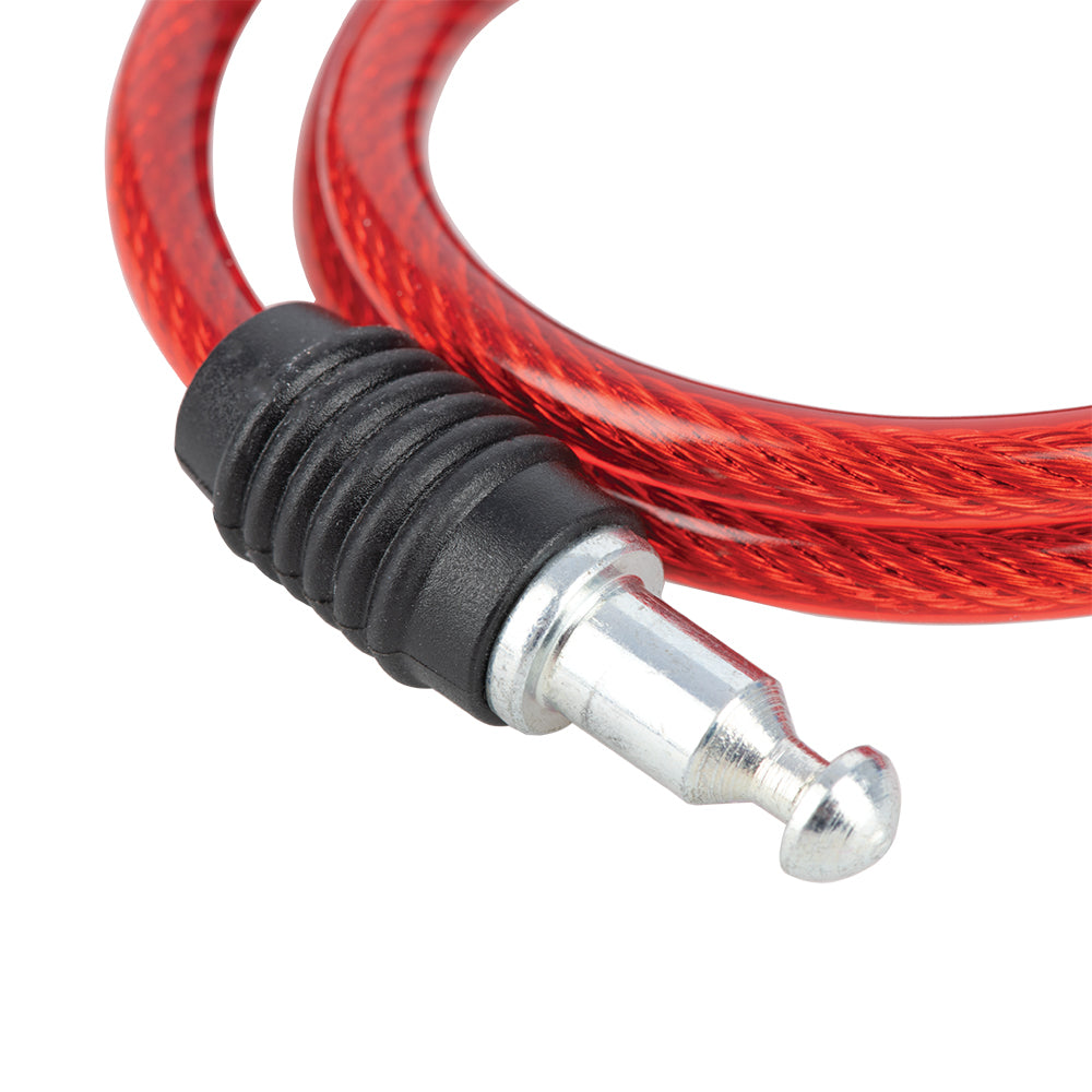 Oxford Bumper Cable Lock Red - 600 mm x 6 mm FREE 1 YEAR Returns, FREE UK Delivery | ThrottleChimp