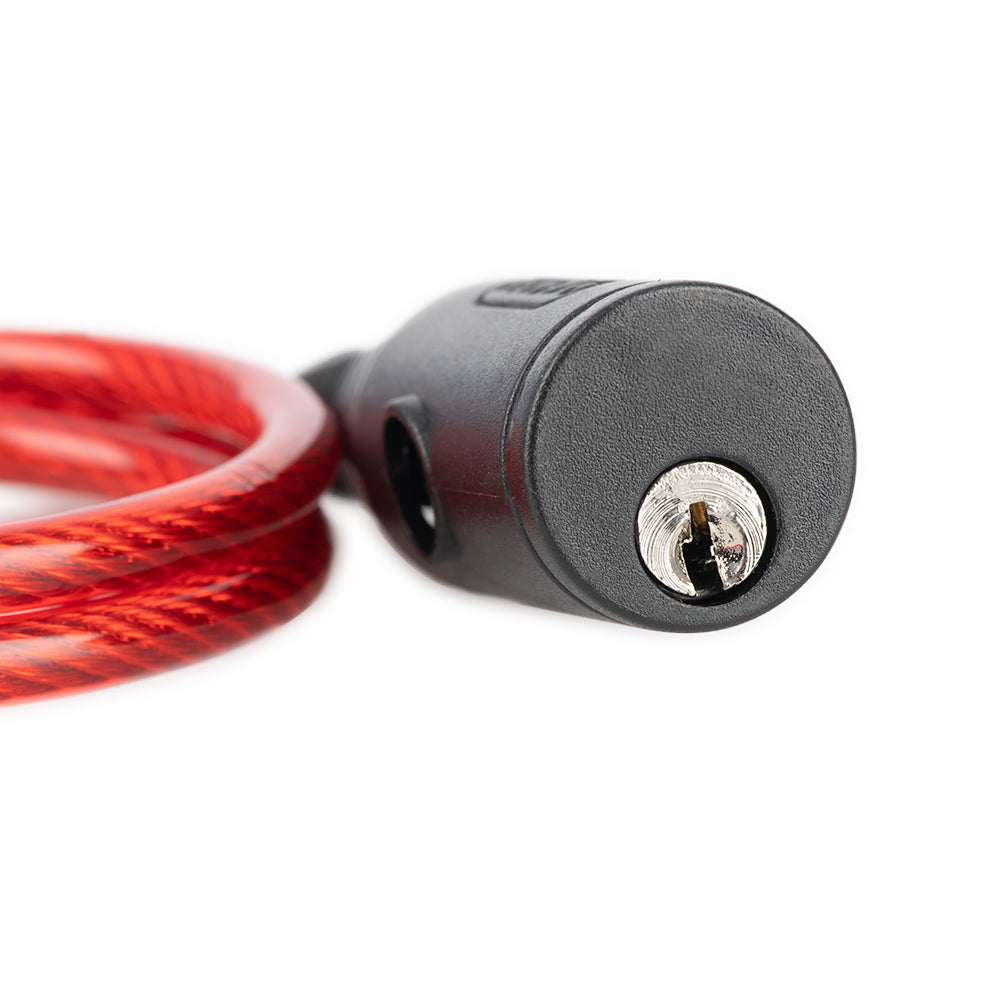 Oxford Bumper Cable Lock Red - 600 mm x 6 mm FREE 1 YEAR Returns, FREE UK Delivery | ThrottleChimp