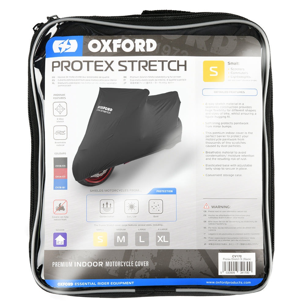 Oxford Protex Stretch Indoor Premium Stretch-Fit Cover Black (Image 2) - ThrottleChimp