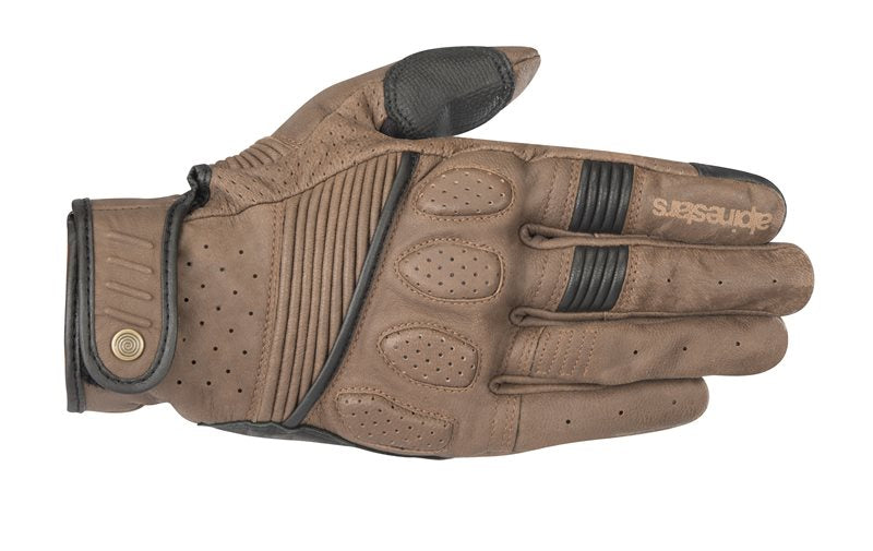 Alpinestars Crazy Eight Gloves Brown / Black FREE 1 YEAR Returns, FREE UK Delivery | ThrottleChimp