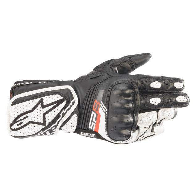 Alpinestars Stella SP-8 V3 Gloves Black / White FREE 1 YEAR Returns, FREE UK Delivery | ThrottleChimp