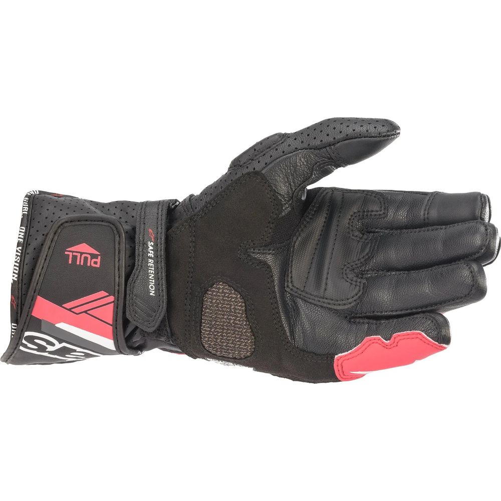Alpinestars Stella SP-8 V3 Ladies Gloves Black / White / Diva Pink (Image 2) - ThrottleChimp