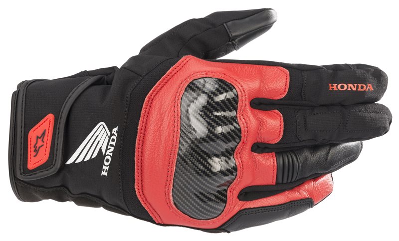 Alpinestars Honda SMX Z Drystar Gloves Black / Bright Red FREE 1 YEAR Returns, FREE UK Delivery | ThrottleChimp