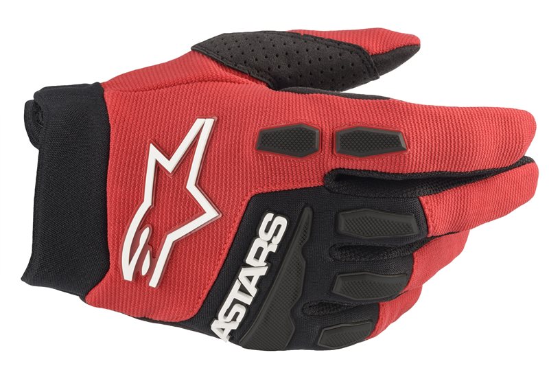 Alpinestars Youth & Kids Full Bore Gloves Bright Red / Black FREE 1 YEAR Returns, FREE UK Delivery | ThrottleChimp