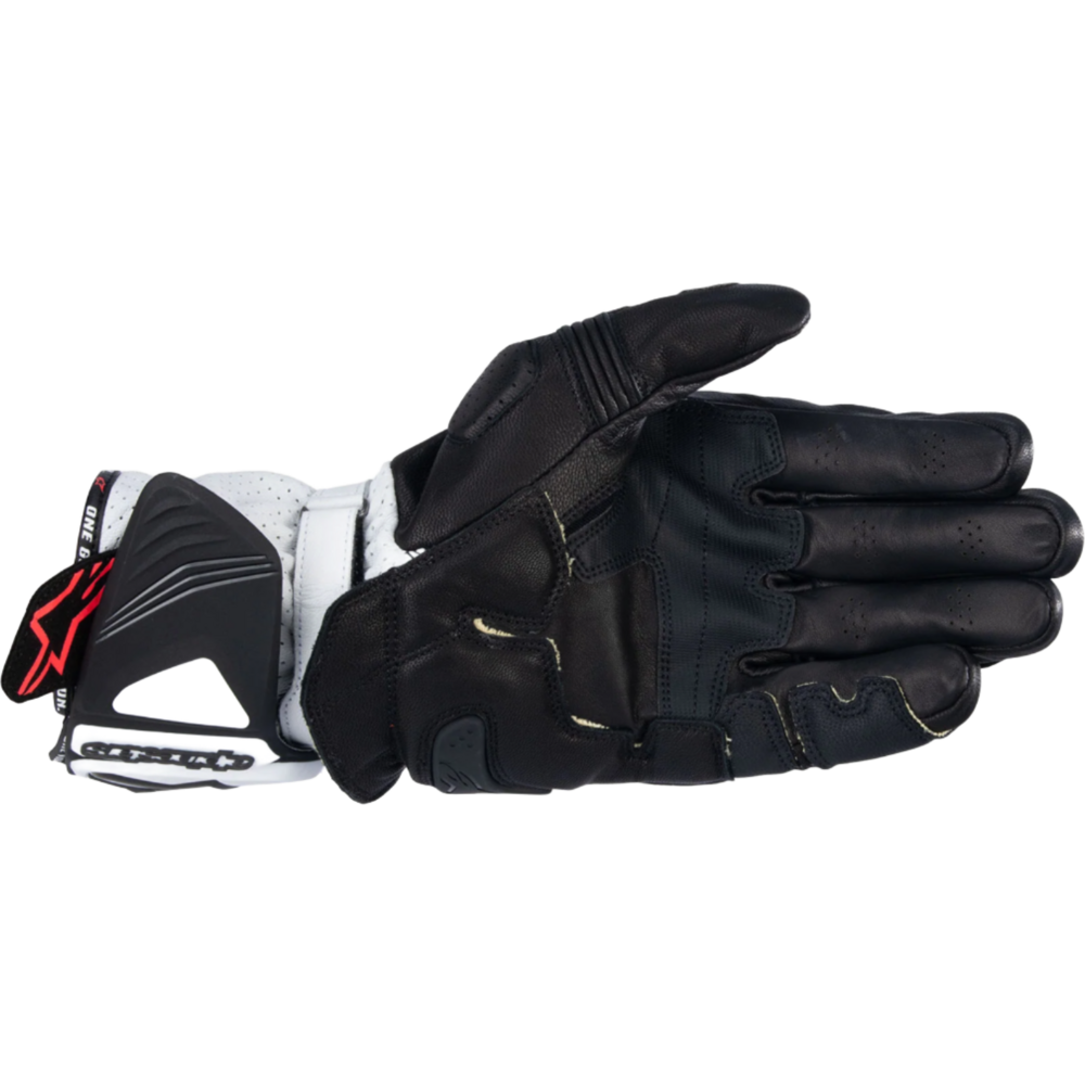 Alpinestars GP Pro R4 Leather Gloves Black / White (Image 2) - ThrottleChimp