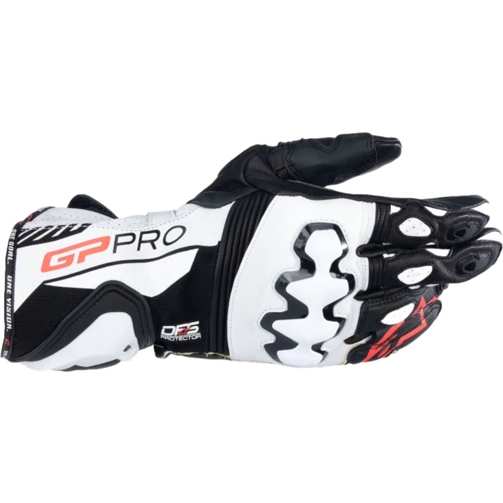 Alpinestars GP Pro R4 Leather Gloves Black / White - ThrottleChimp