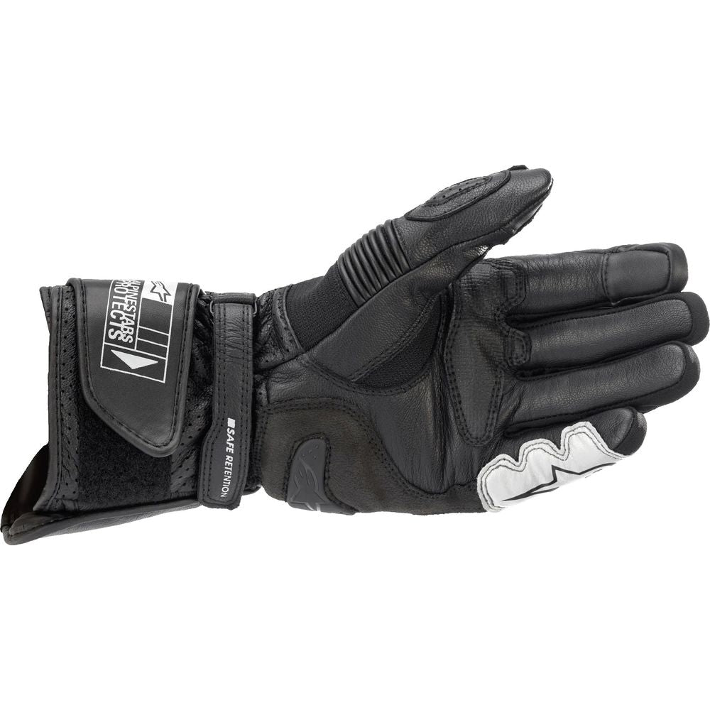 Alpinestars SP-2 V3 Leather Gloves Black / White FREE 1 YEAR Returns, FREE UK Delivery | ThrottleChimp