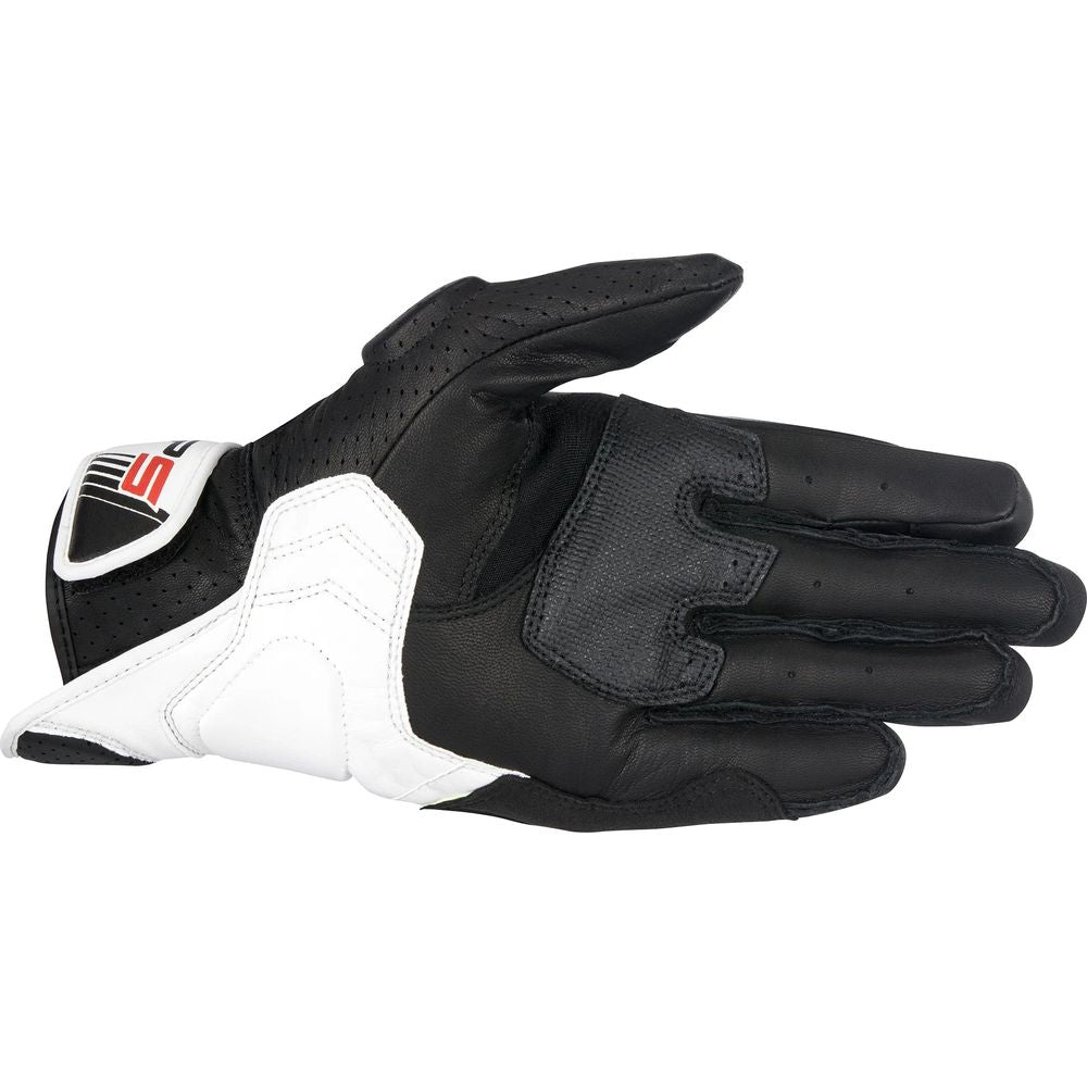 Alpinestars SP-5 Leather Gloves Black / White / Red (Image 2) - ThrottleChimp