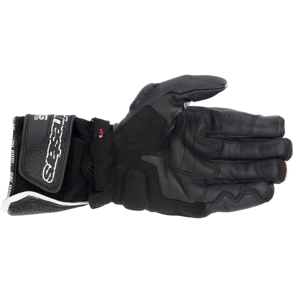 Alpinestars SP-8 V3 Air Leather Gloves Black / White / Bright Red FREE 1 YEAR Returns, FREE UK Delivery | ThrottleChimp