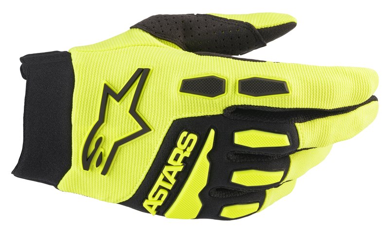 Alpinestars Full Bore Gloves Fluo Yellow / Black FREE 1 YEAR Returns, FREE UK Delivery | ThrottleChimp