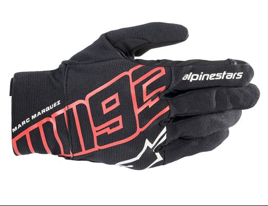 Alpinestars Aragon Gloves Black / Bright Red FREE 1 YEAR Returns, FREE UK Delivery | ThrottleChimp