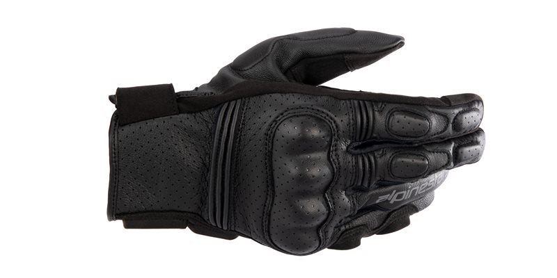 Alpinestars Phenom Leather Air Gloves Black / Black FREE 1 YEAR Returns, FREE UK Delivery | ThrottleChimp