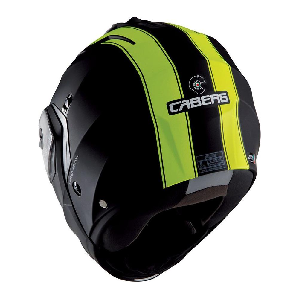 Caberg Duke 2 Legend Flip-Up Helmet Matt Black / Fluo Yellow (Image 3) - ThrottleChimp