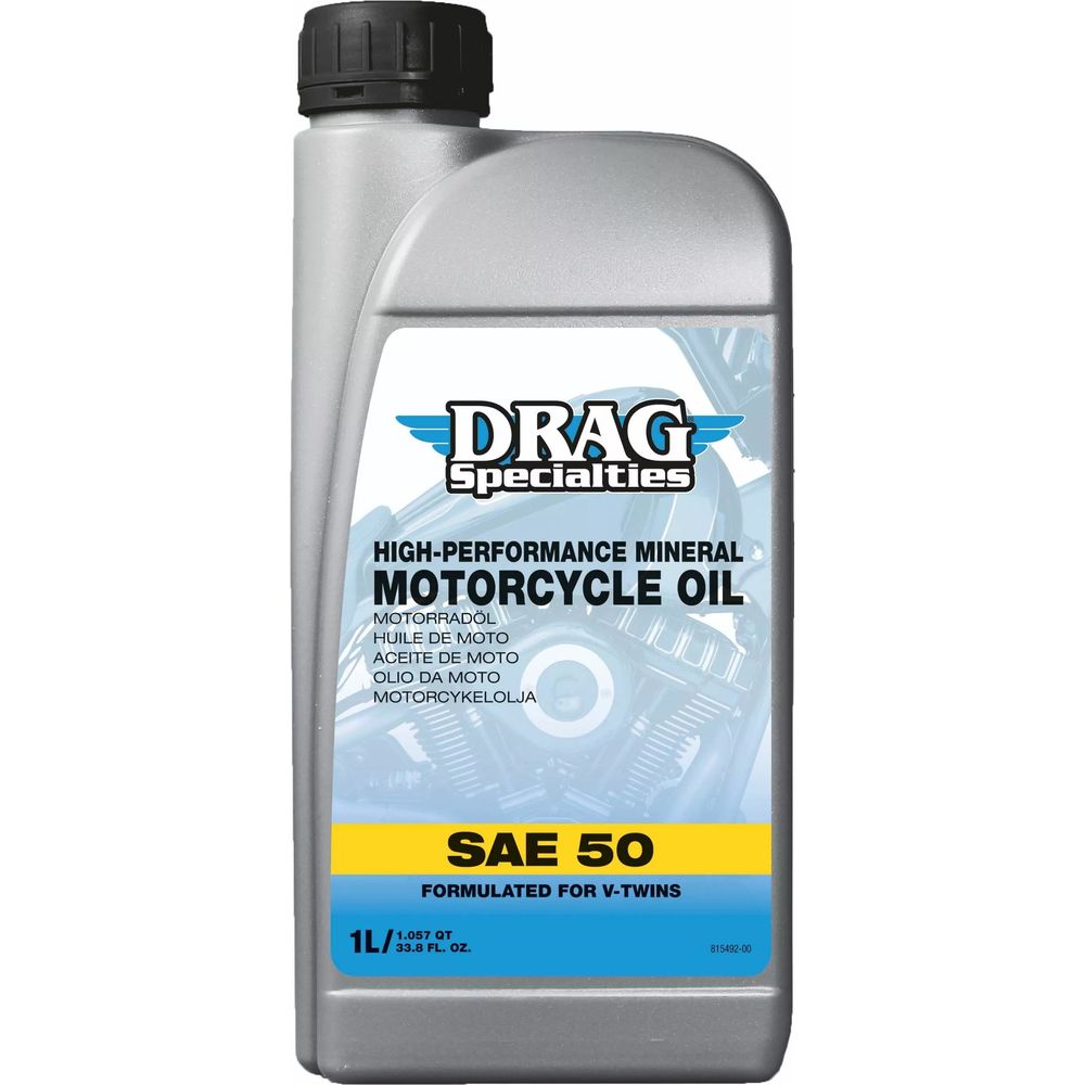 Drag Specialties E-Drag SAE 50 Engine Oil FREE 1 YEAR Returns, FREE UK Delivery | ThrottleChimp