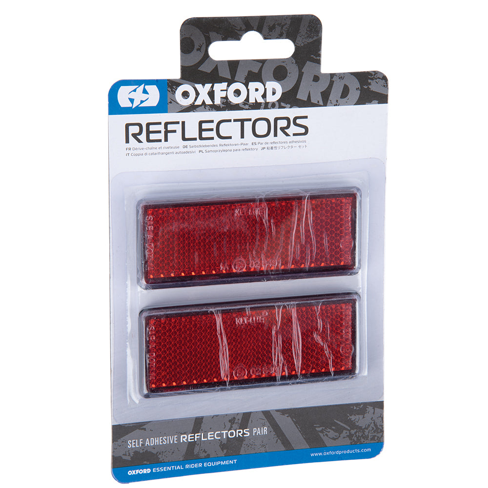 Oxford Self Adhesive Rectangular Reflectors - Pair (Image 3) - ThrottleChimp