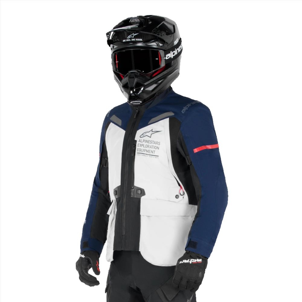 Alpinestars ST-7 2L Gore-Tex Jacket Ice Grey / Dark Blue / Black (Image 3) - ThrottleChimp