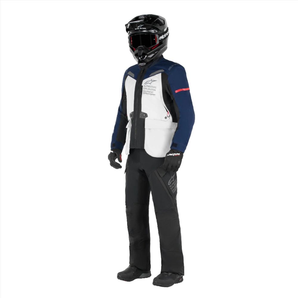 Alpinestars ST-7 2L Gore-Tex Jacket Ice Grey / Dark Blue / Black (Image 4) - ThrottleChimp