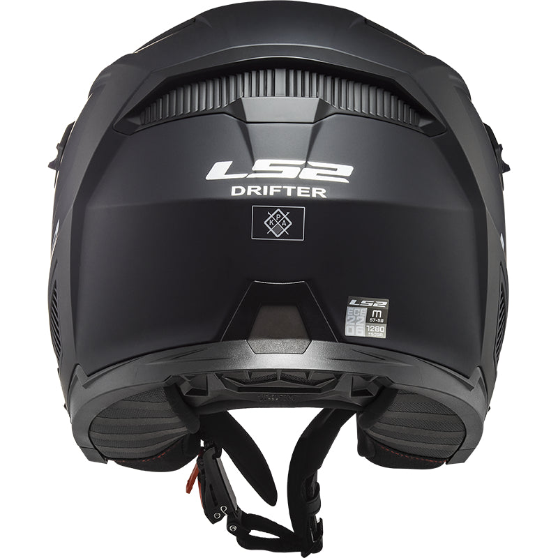 LS2 OF606 Drifter ECE 22.06 Open Face Helmet Solid Matt Black (Image 5) - ThrottleChimp