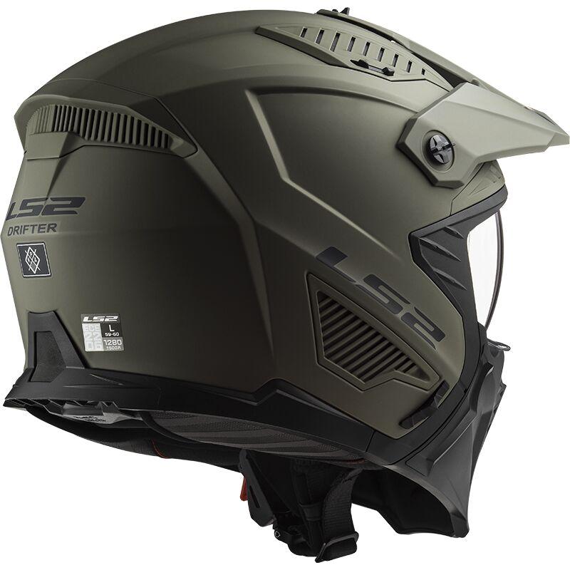 LS2 OF606 Drifter ECE 22.06 Open Face Helmet Matt Sand (Image 2) - ThrottleChimp